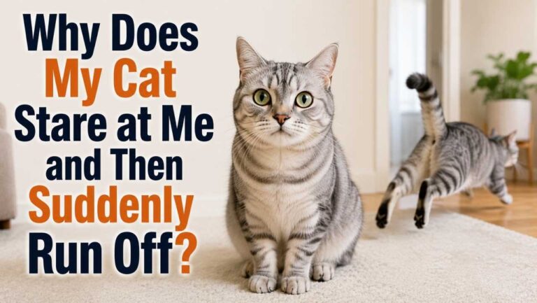 Why Does My Cat Stare at Me and Then Suddenly Run Off?