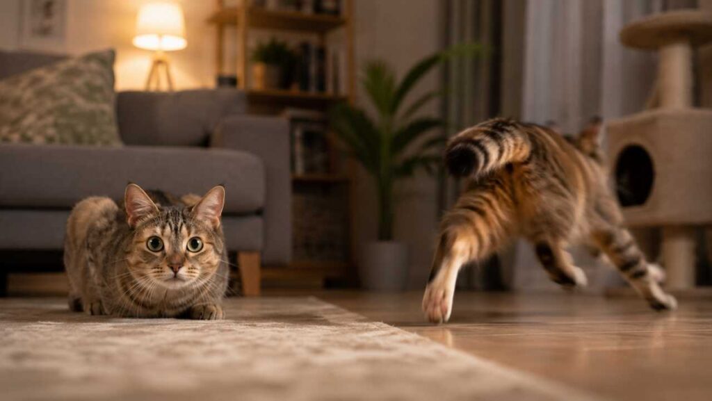 Why Does My Cat Stare at Me and Then Suddenly Run Off?