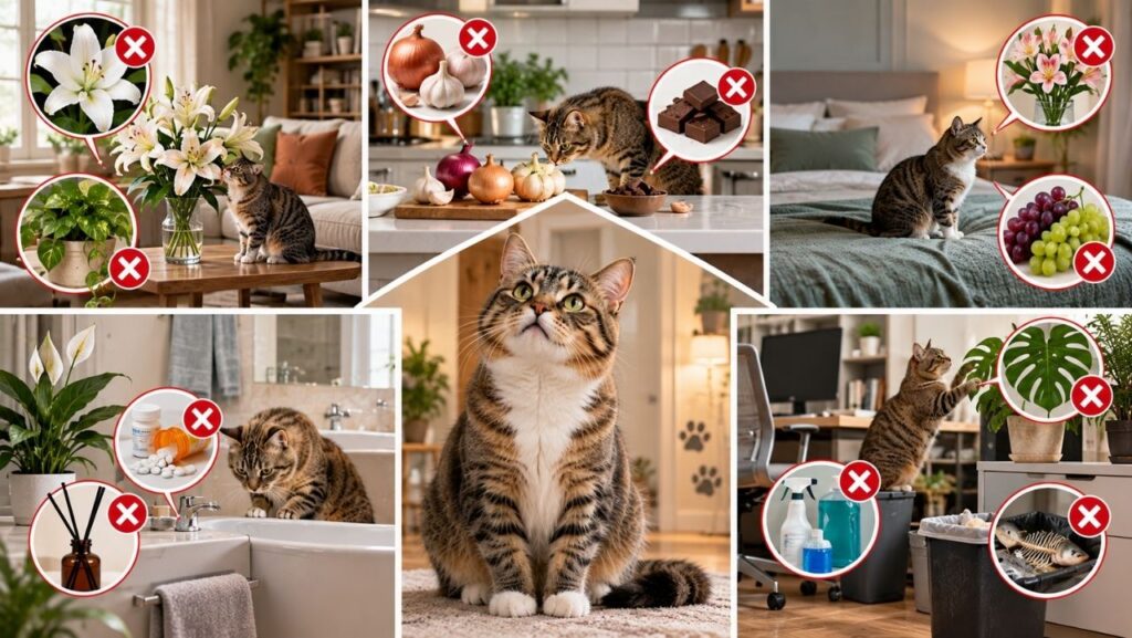 Toxic Plants and Foods Dangerous to Cats: A Room-by-Room Safety Guide
