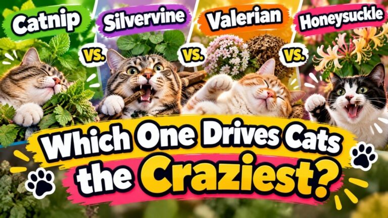 Catnip vs. Silvervine vs. Valerian vs. Honeysuckle: Which One Drives Cats the Craziest?
