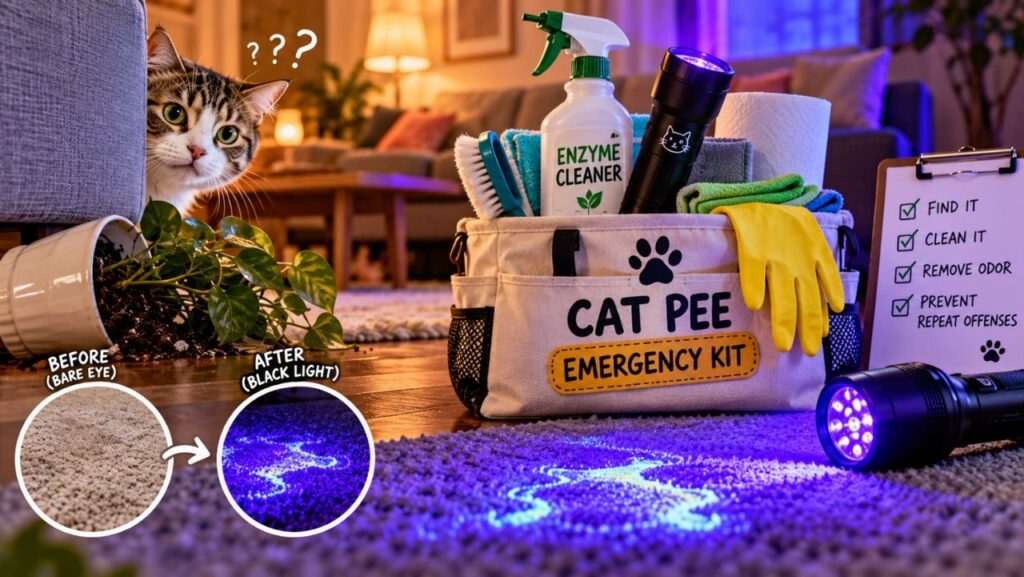 The Cat Pee Emergency Kit: Enzyme Cleaners and Black Lights That Actually Work